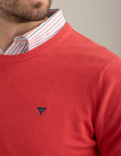Long-Sleeve Crew Neck Knit