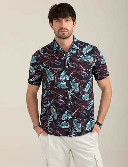 Camicia manica corta stampata