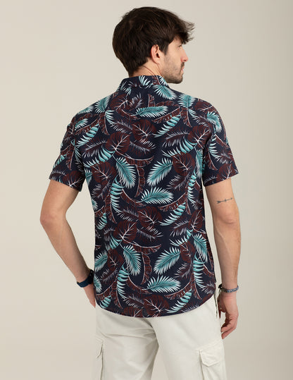 Camicia manica corta stampata