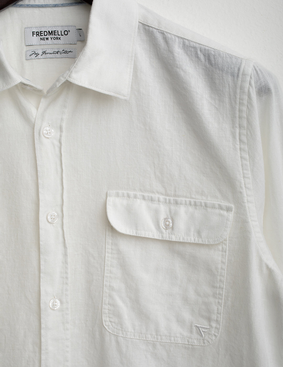 Camicia in popeline con tasche uomo white fm26s02cu cc-a0001 Camicia in popeline con tasche