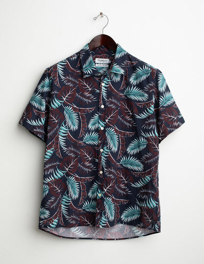 Camicia manica corta stampata