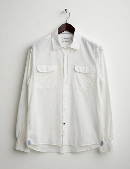 Camicia in popeline con tasche