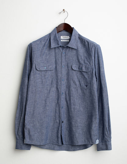 Camicia in popeline con tasche