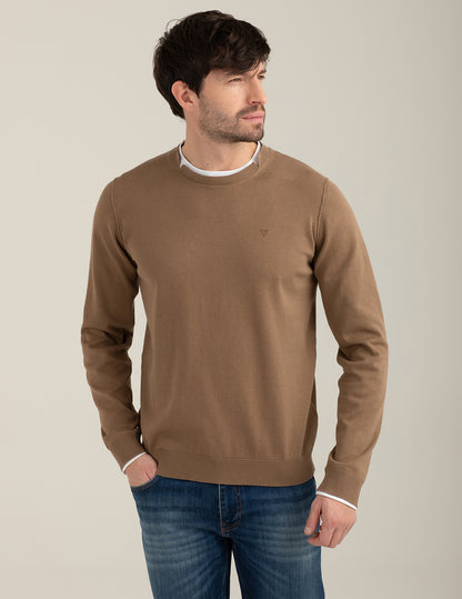 Maglia girocollo con dettagli a contrasto