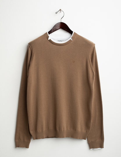 Maglia girocollo con dettagli a contrasto