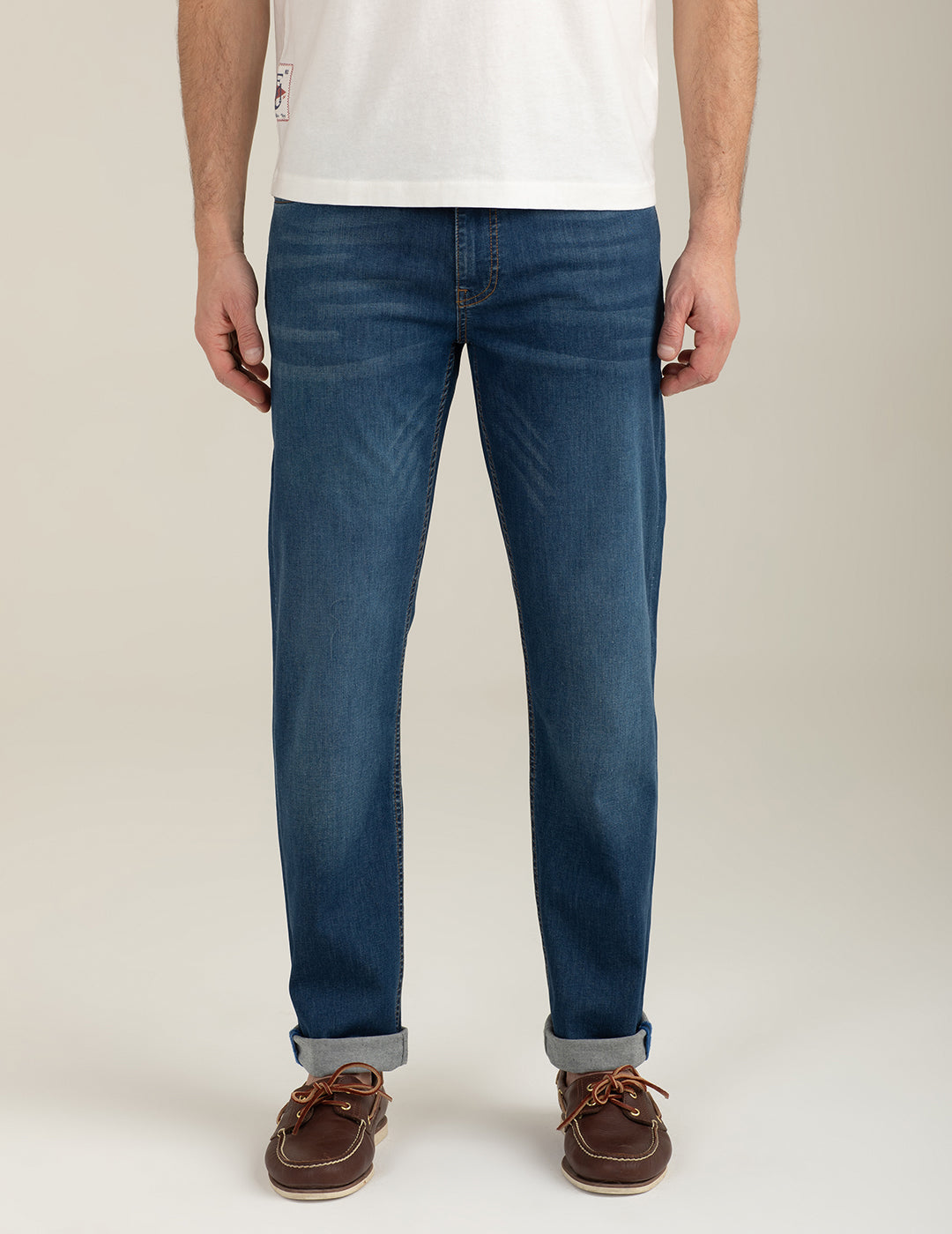 Pantalone in denim uomo middle blue fm26s27pd cc-a1101 Pantalone in denim