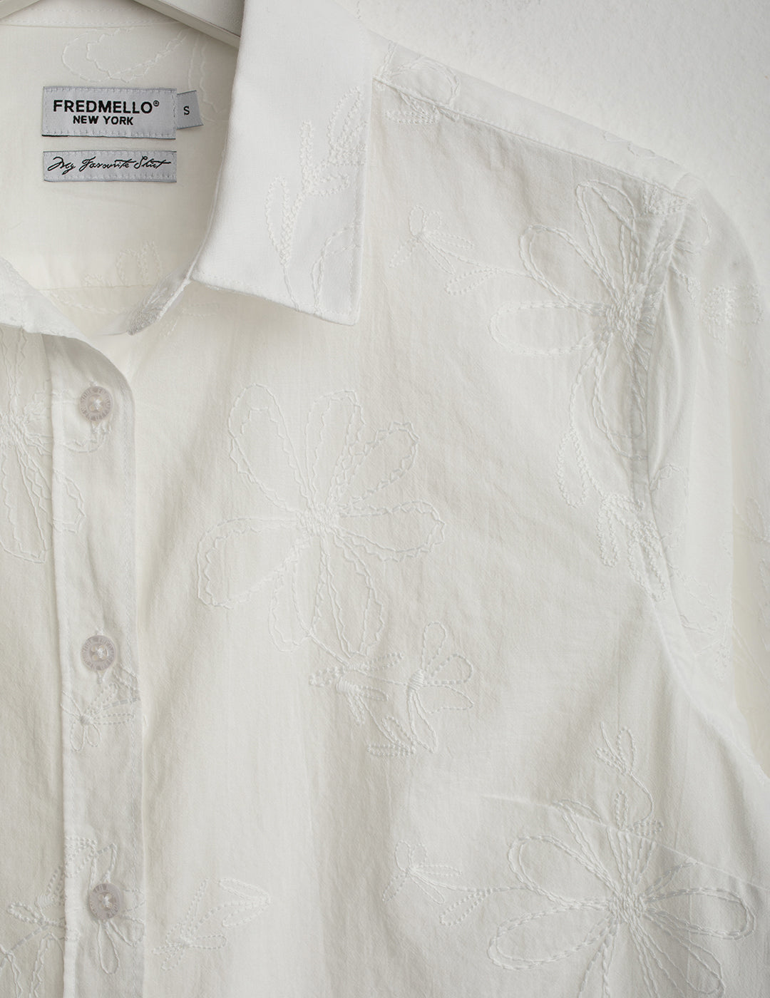 Long-Sleeve Embroidered Shirt woman white fw26s08cu cc-a0001 Long-Sleeve Embroidered Shirt