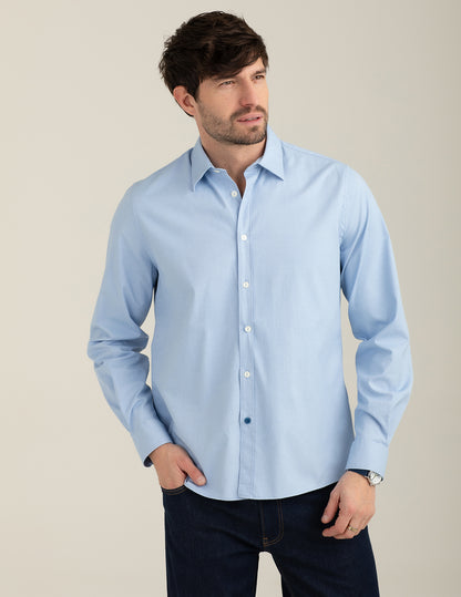 Camicia in jacquard stretch
