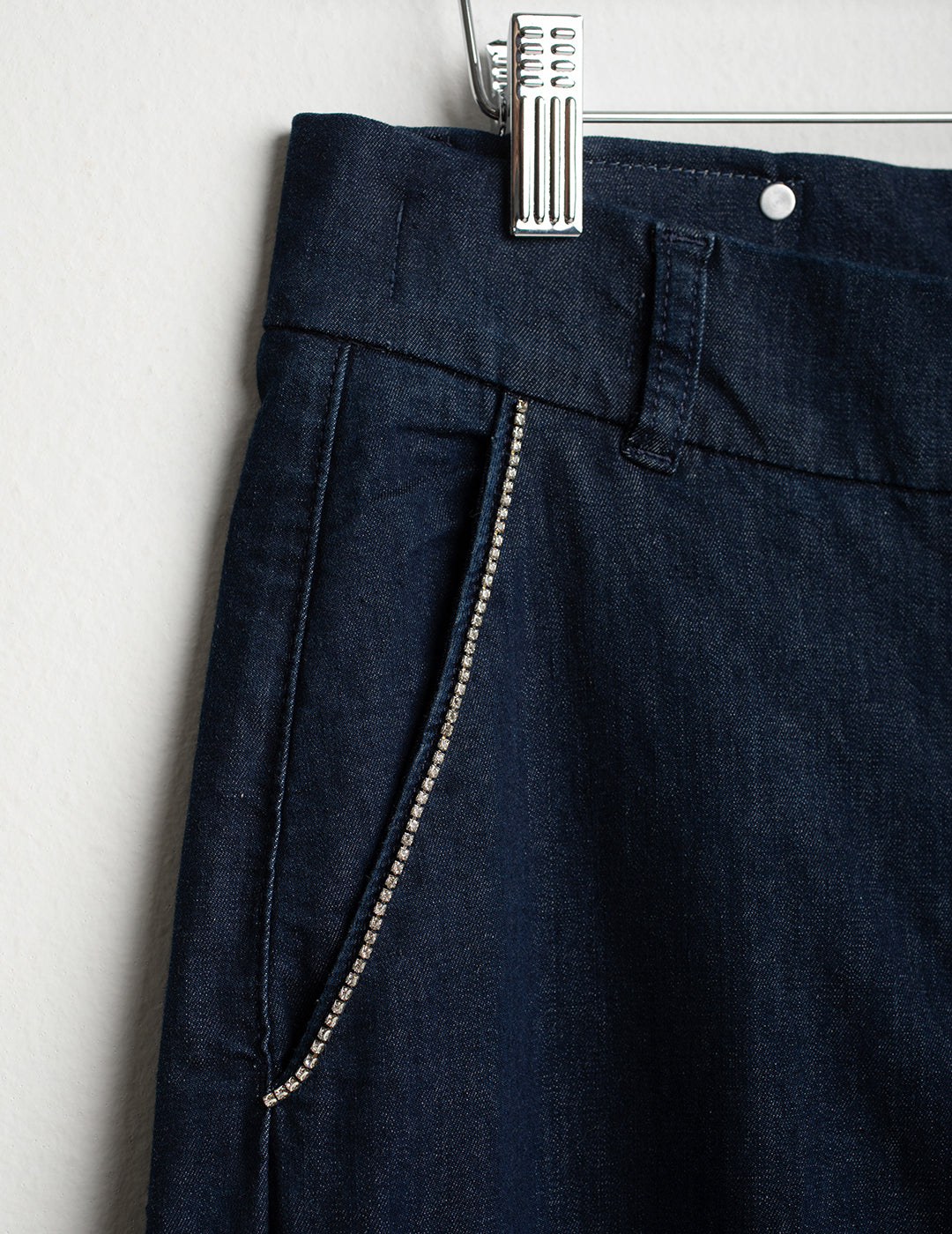 Stretch Denim Palazzo Trousers woman dark blue fw26s08pd cc-a1201 Stretch Denim Palazzo Trousers