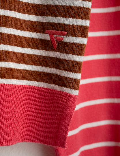 Maglia girocollo raglan a righe