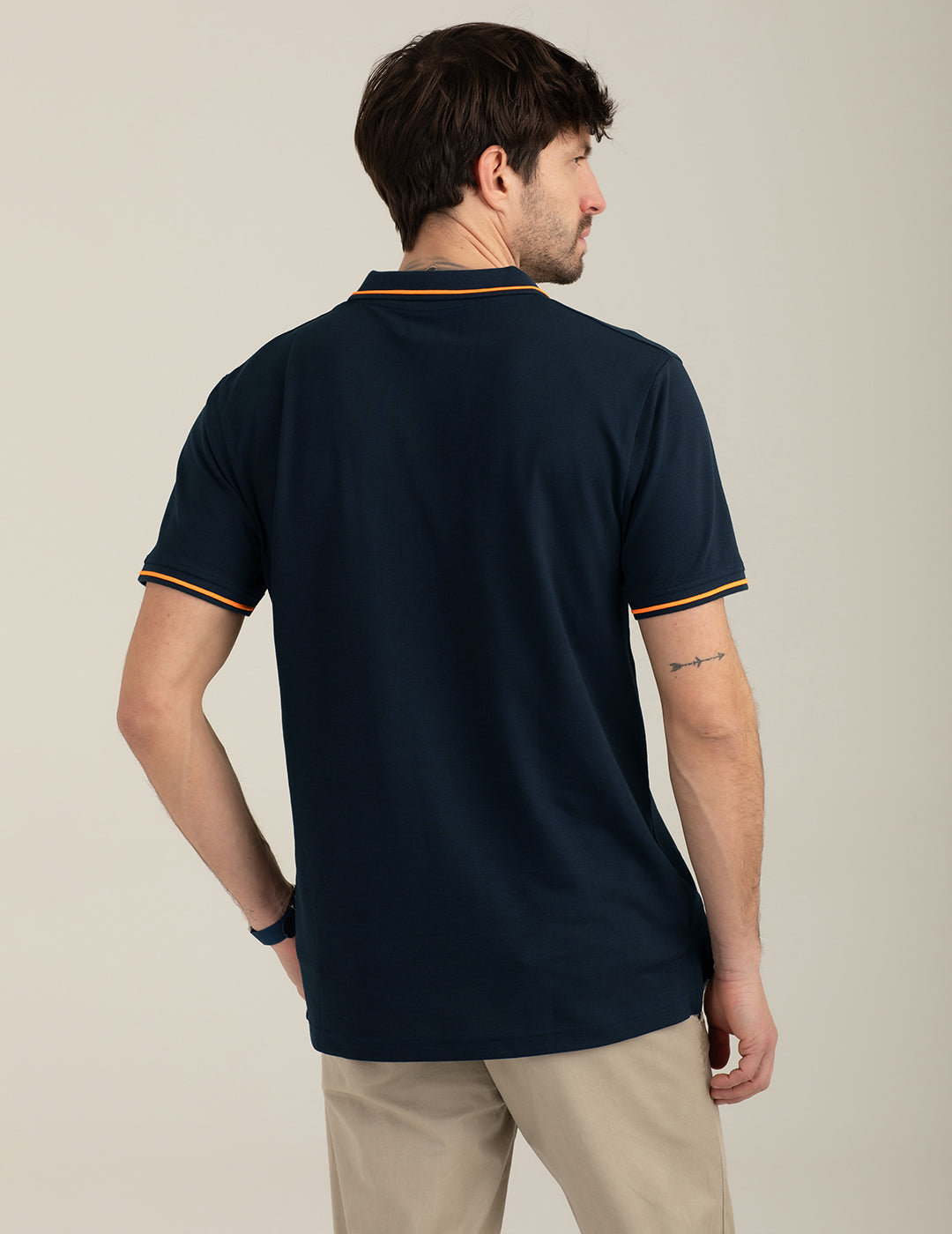 Polo a manica corta stretch uomo blue fm26s12qu cc-a0601 Polo a manica corta stretch