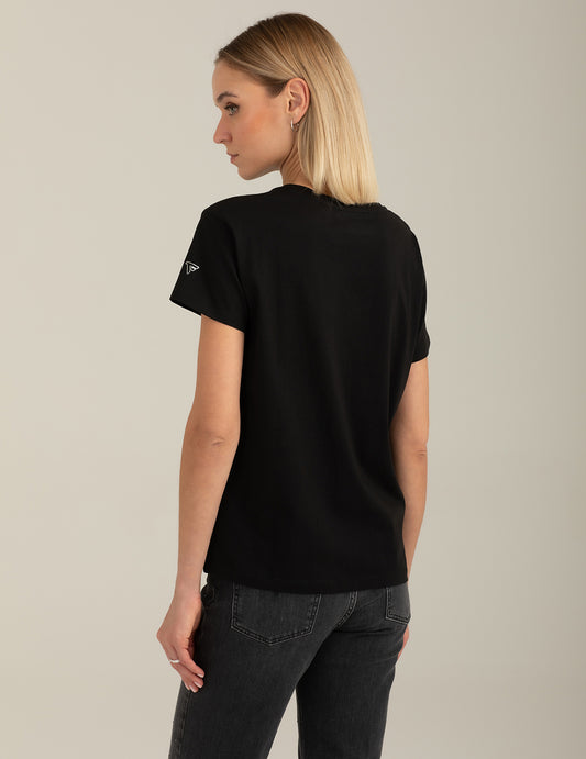 T-shirt girocollo con ricami e applicazioni - back - 002