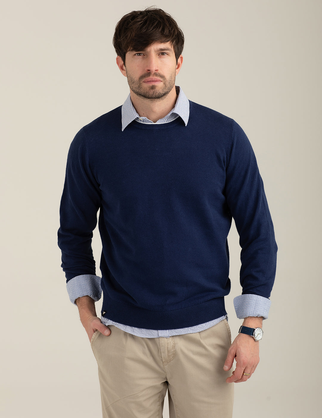 Crew Neck Knit man blue fm26s06mg cc-a0601 Crew Neck Knit