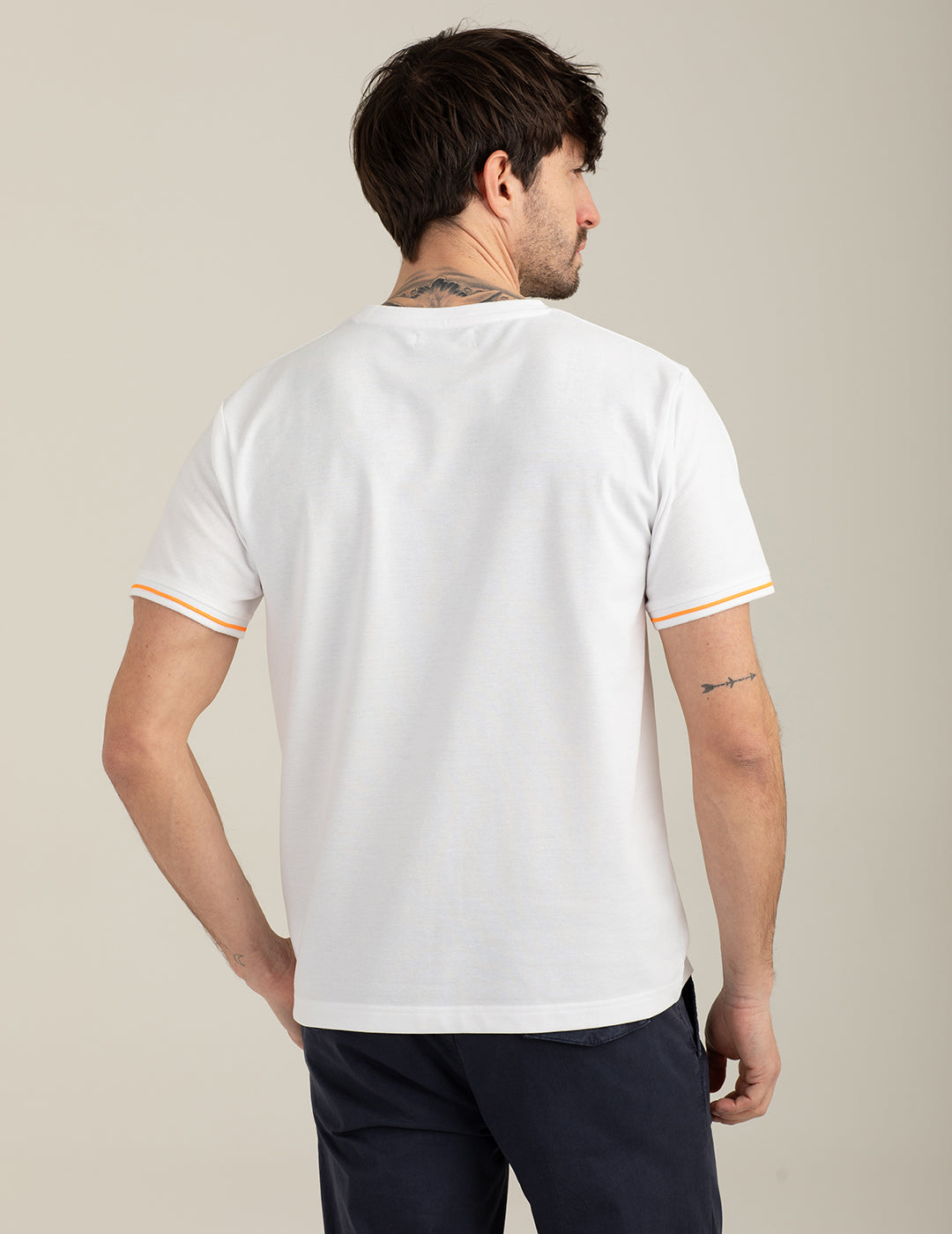 T-shirt girocollo con taschino uomo white fm26s13tg cc-a0001 T-shirt girocollo con taschino