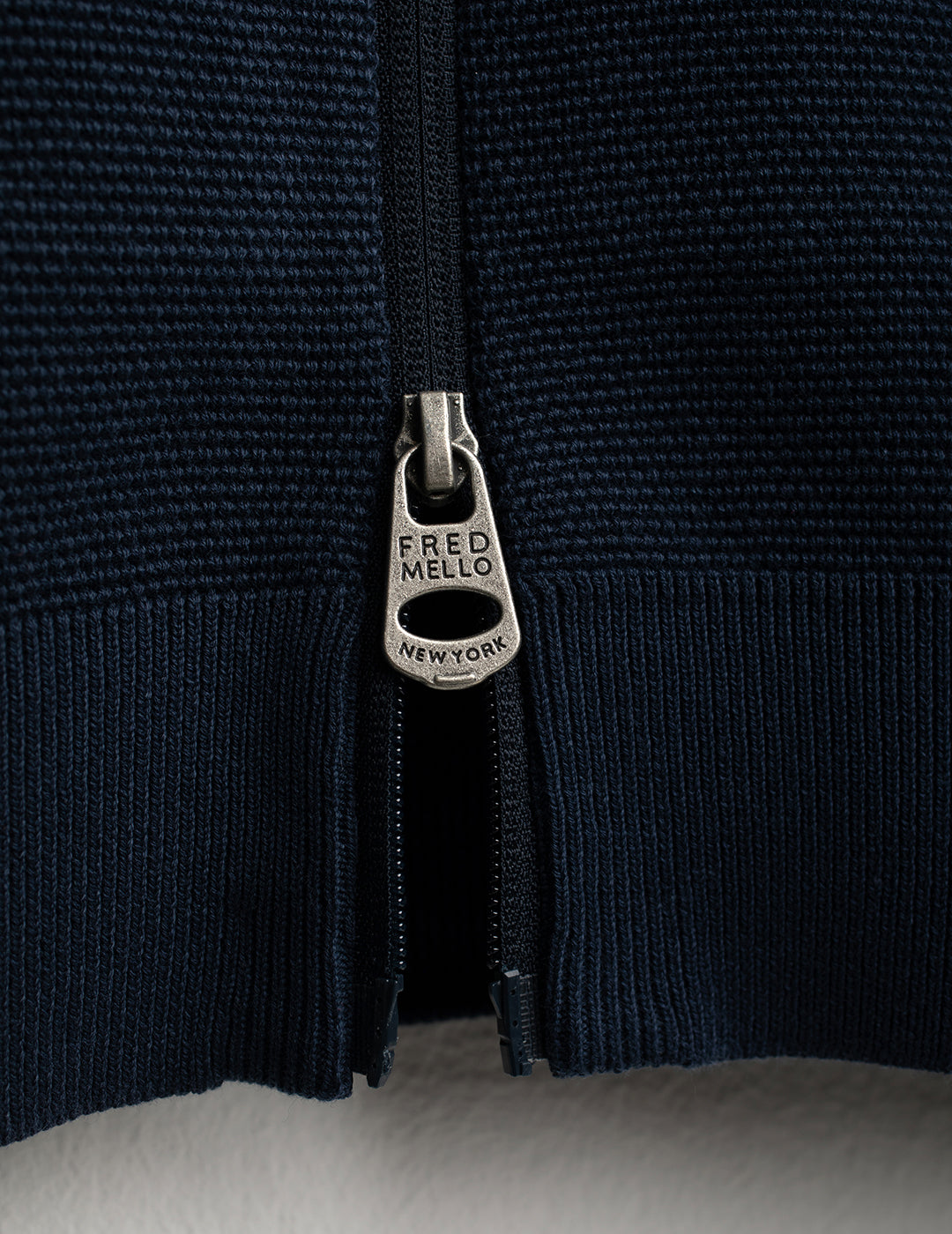 Maglia full zip in punto piquet uomo blue fm26s03mz cc-a0601 Maglia full zip in punto piquet
