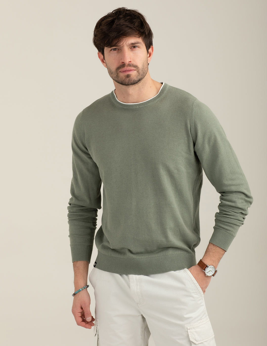 Maglia girocollo uomo army fm26s06mg cc-a0804 Maglia girocollo