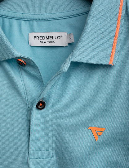 Polo a manica corta stretch