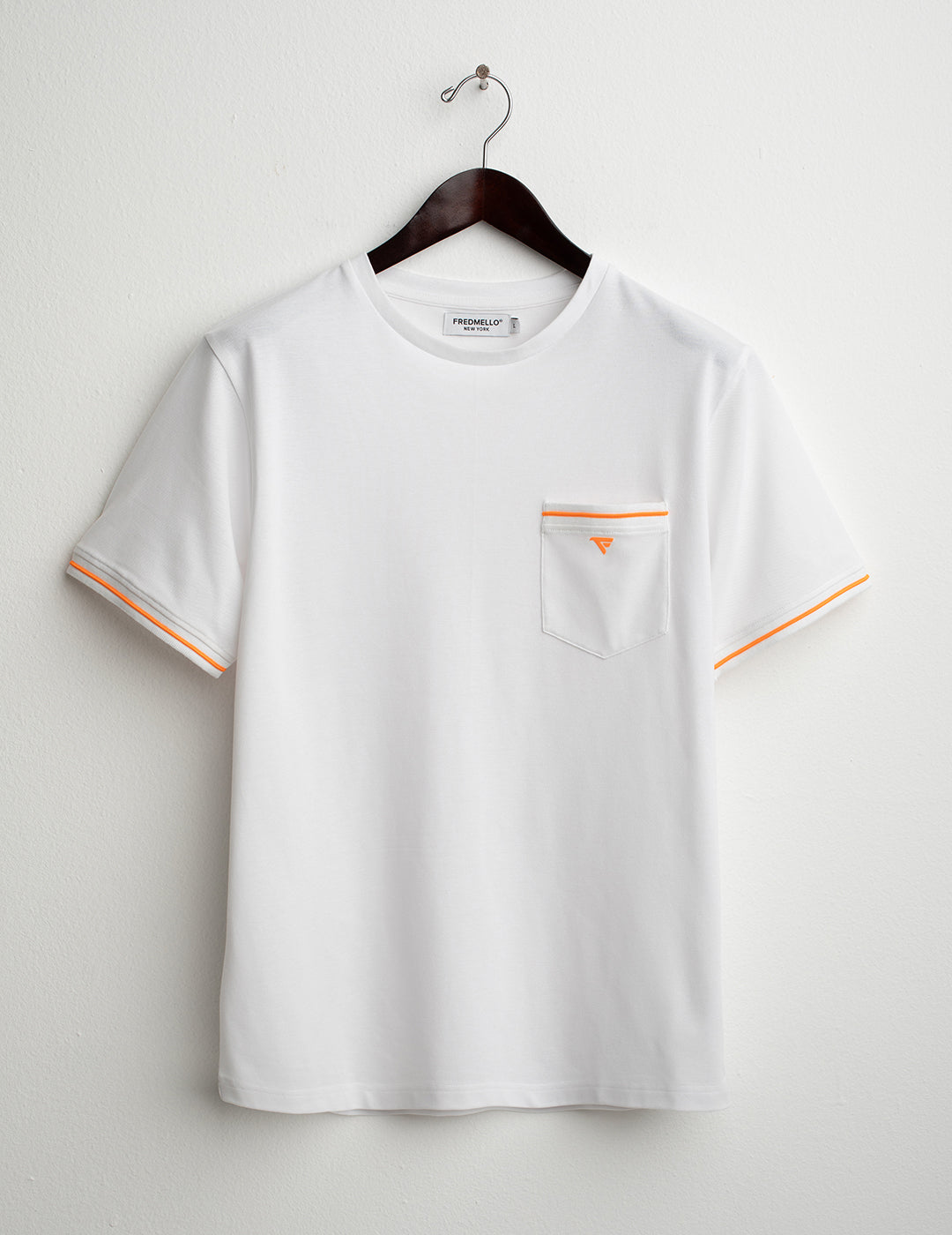 T-shirt girocollo con taschino uomo white fm26s13tg cc-a0001 T-shirt girocollo con taschino