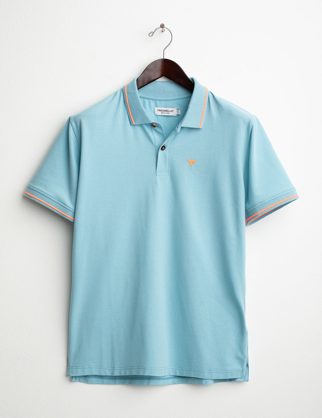 Polo a manica corta stretch uomo aqua fm26s12qu cc-a0712 Polo a manica corta stretch