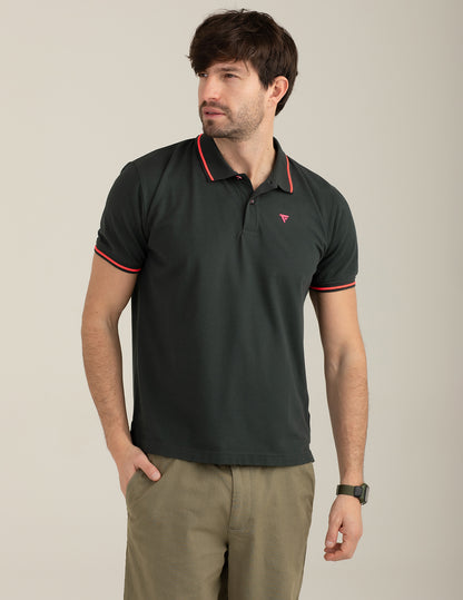 Polo a manica corta stretch
