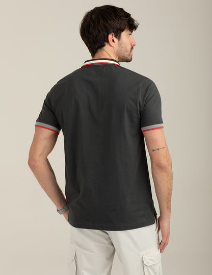 Short-Sleeve Polo with Zip