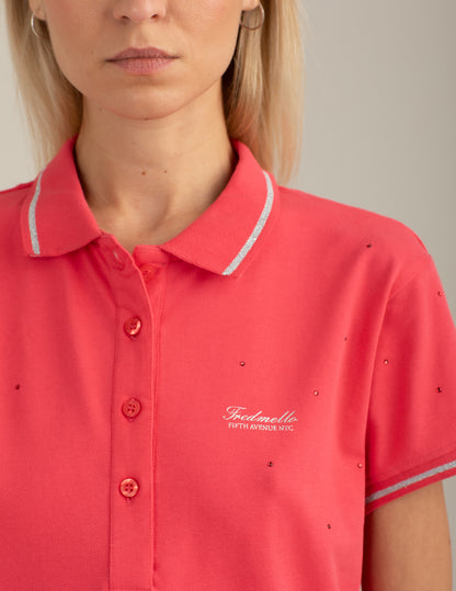 Polo with Shiny Details