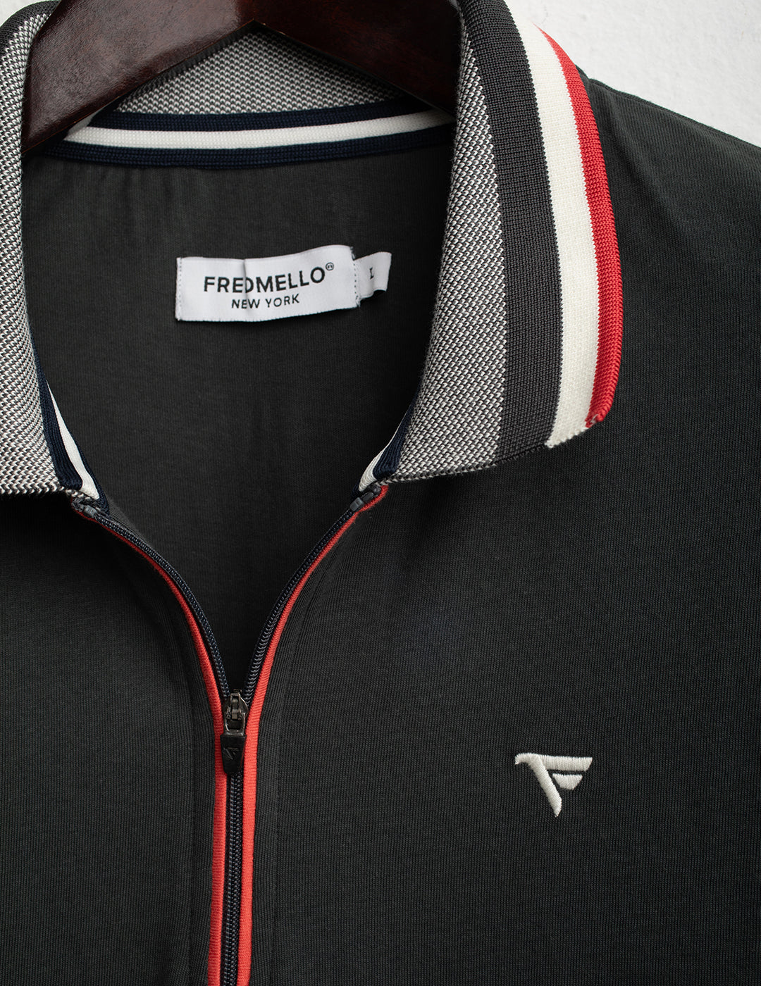 Short-Sleeve Polo with Zip man air force fm26s14qu cc-a0802 Short-Sleeve Polo with Zip