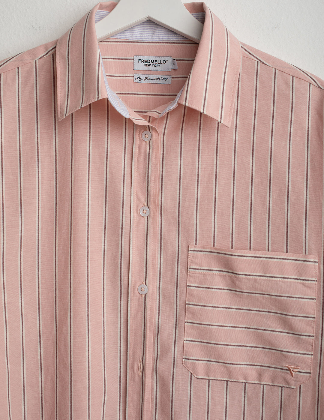 Long-Sleeve Striped Shirt woman pink fw26s15ct cc-a0406 Long-Sleeve Striped Shirt