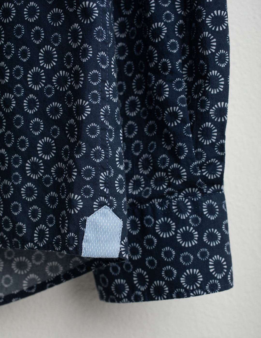 Camicia coreana in voilé stampato uomo blue fm26s08cs cc-a0601 Camicia coreana in voilé stampato