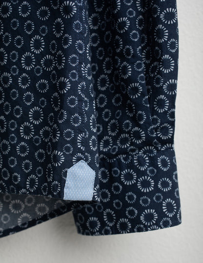 Camicia coreana in voilé stampato