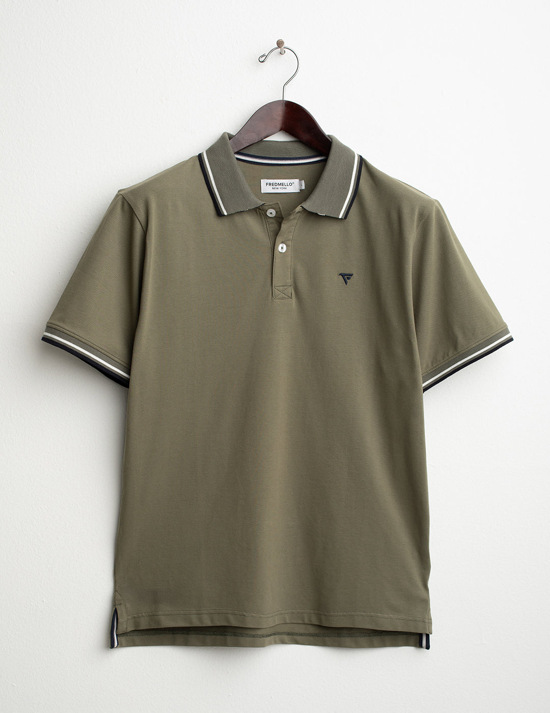 Polo in piquet stretch uomo army fm26s07qu cc-a0804 Polo in piquet stretch
