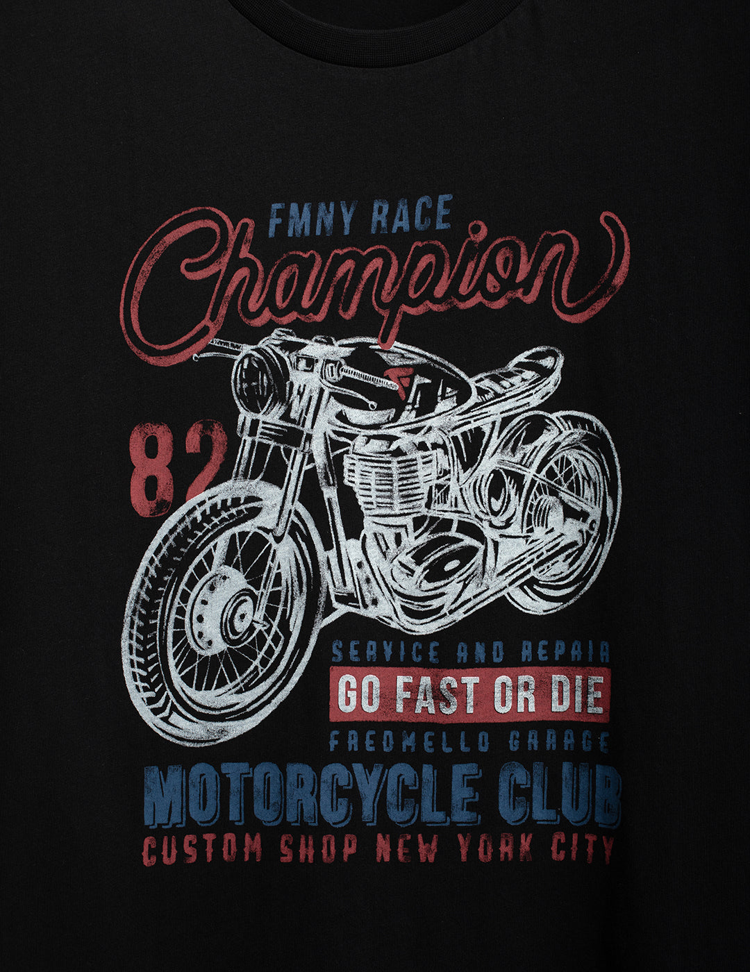 T-shirt girocollo con stampa uomo black fm26s07tg cc-a0951 T-shirt girocollo con stampa