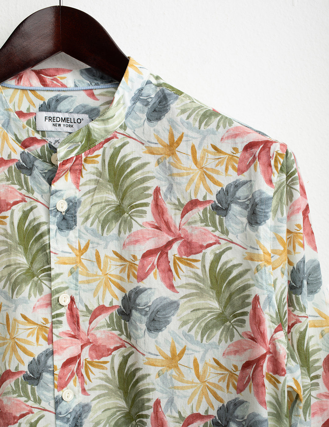 Camicia coreana in voilé stampato uomo amber fm26s08cs cc-a0159 Camicia coreana in voilé stampato