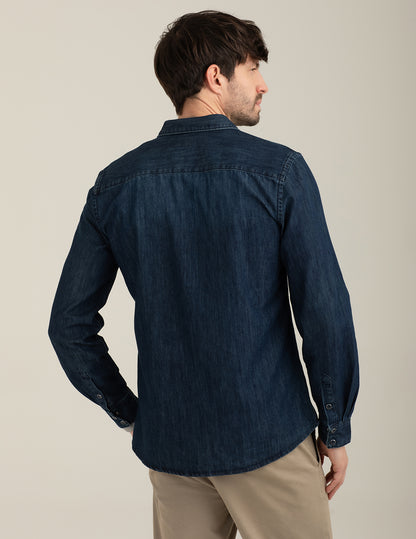 Camicia in denim stretch stile western