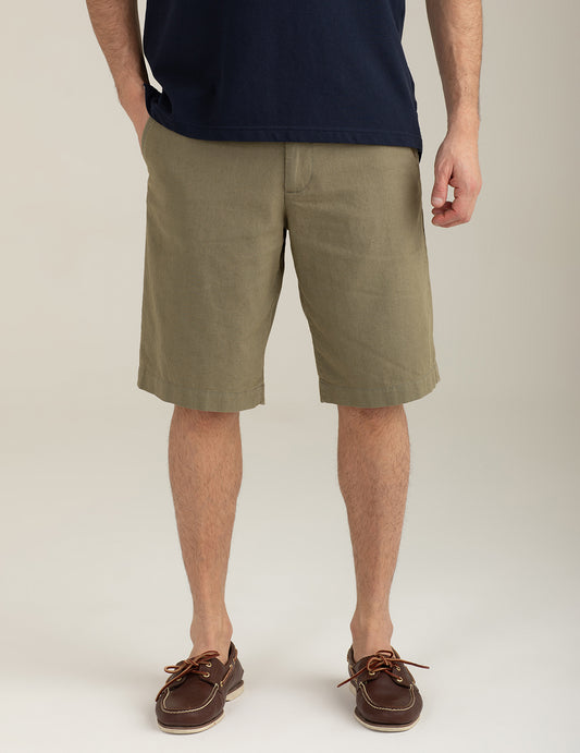 Bermuda in misto lino uomo army fm26s16eu cc-a0804