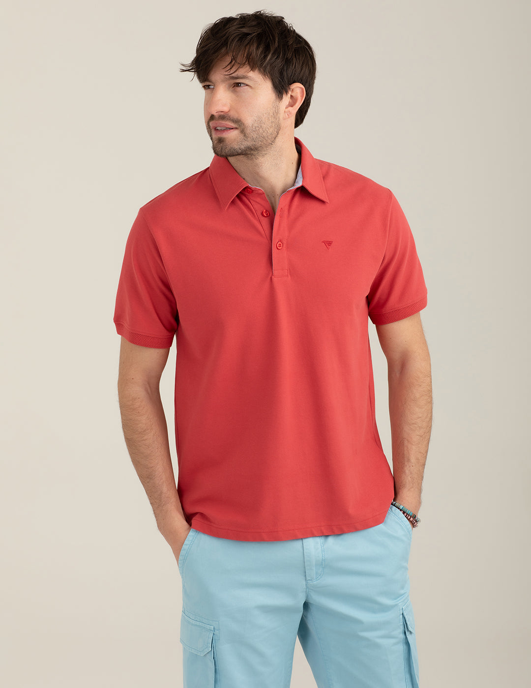 Polo a manica corta stretch uomo lobster fm26s08qu cc-a0211 Polo a manica corta stretch