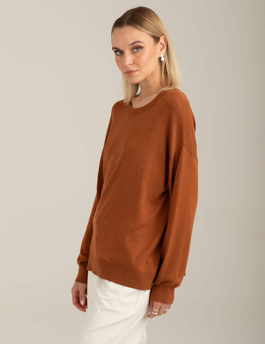 Maglia girocollo a manica lunga donna cortez fw26s06mg cc-a0104 Maglia girocollo a manica lunga