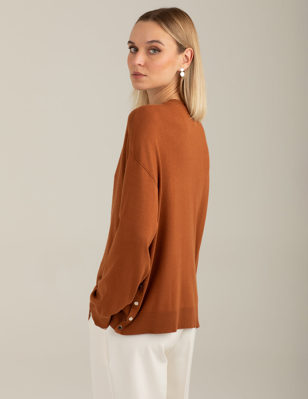 Maglia girocollo a manica lunga donna cortez fw26s06mg cc-a0104 Maglia girocollo a manica lunga