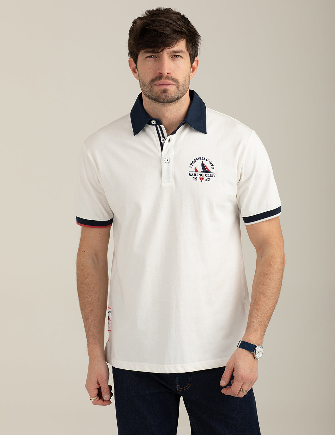 Short-Sleeve Polo with Textured Details man off white fm26s18qc cc-a0002 Short-Sleeve Polo with Textured Details