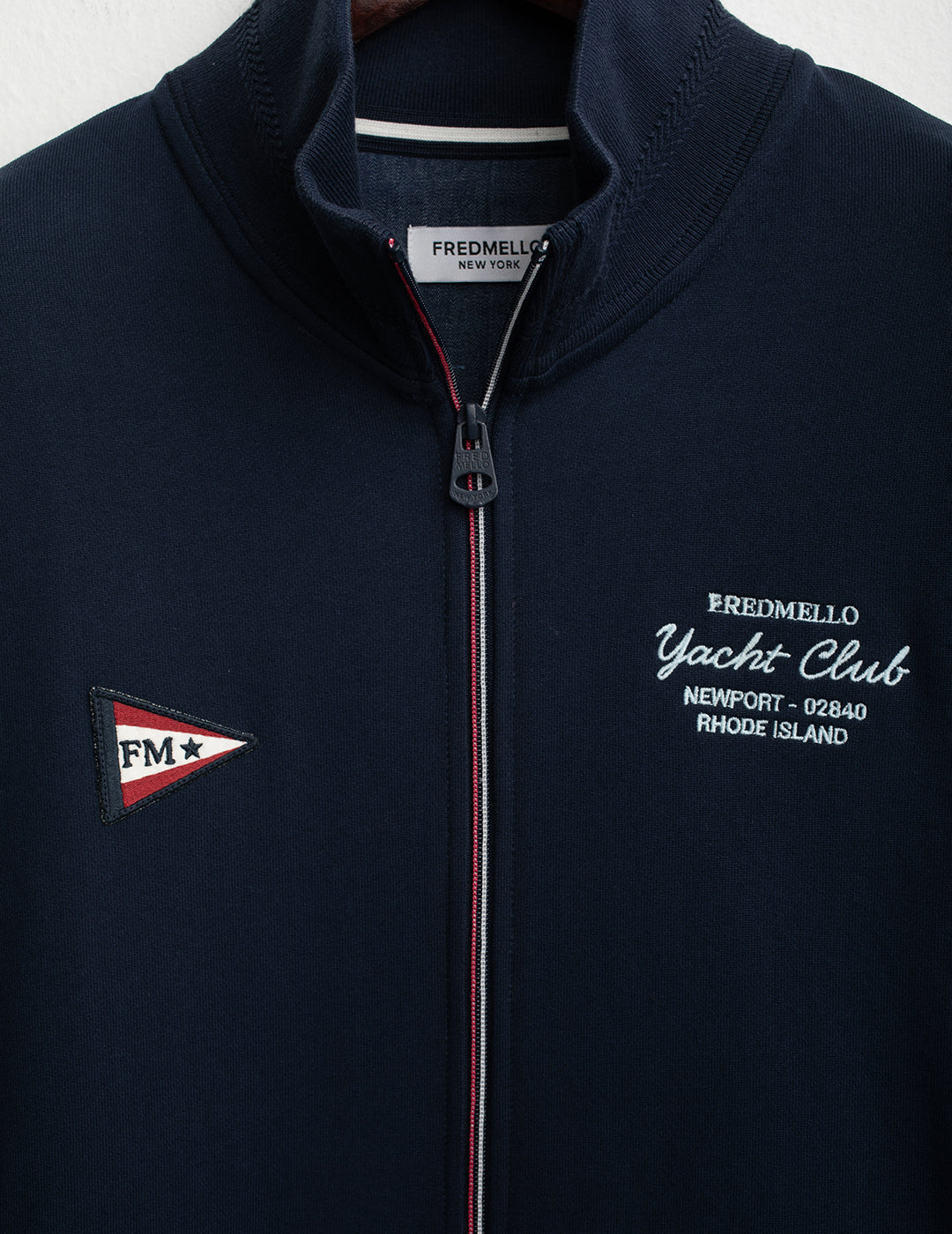 Full-Zip Sweatshirt with Stand Collar man blue fm26s16fz cc-a0601 Full-Zip Sweatshirt with Stand Collar