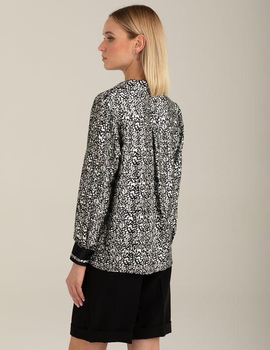 Camicia a manica lunga in raso - back - 002
