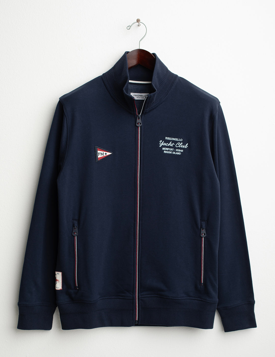 Full-Zip Sweatshirt with Stand Collar man blue fm26s16fz cc-a0601 Full-Zip Sweatshirt with Stand Collar