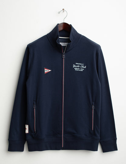 Full-Zip Sweatshirt with Stand Collar