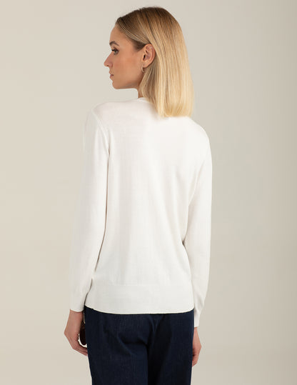 Cardigan a manica lunga con scollo a V