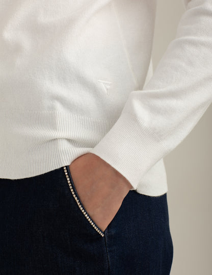 Cardigan a manica lunga con scollo a V
