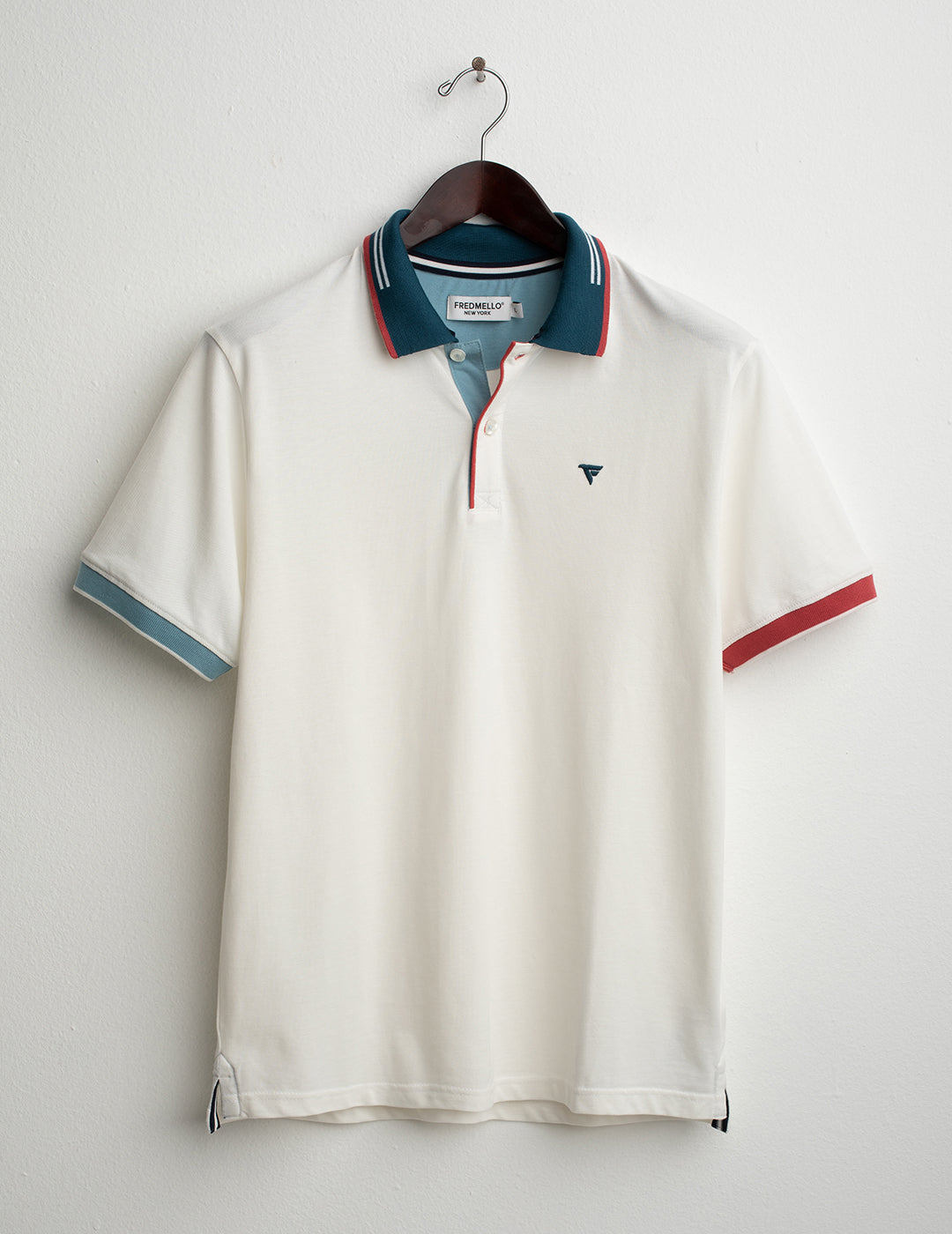 Polo a manica corta color block uomo off white fm26s19qu cc-a0002 Polo a manica corta color block