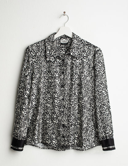 Long-Sleeve Shirt in Satin
