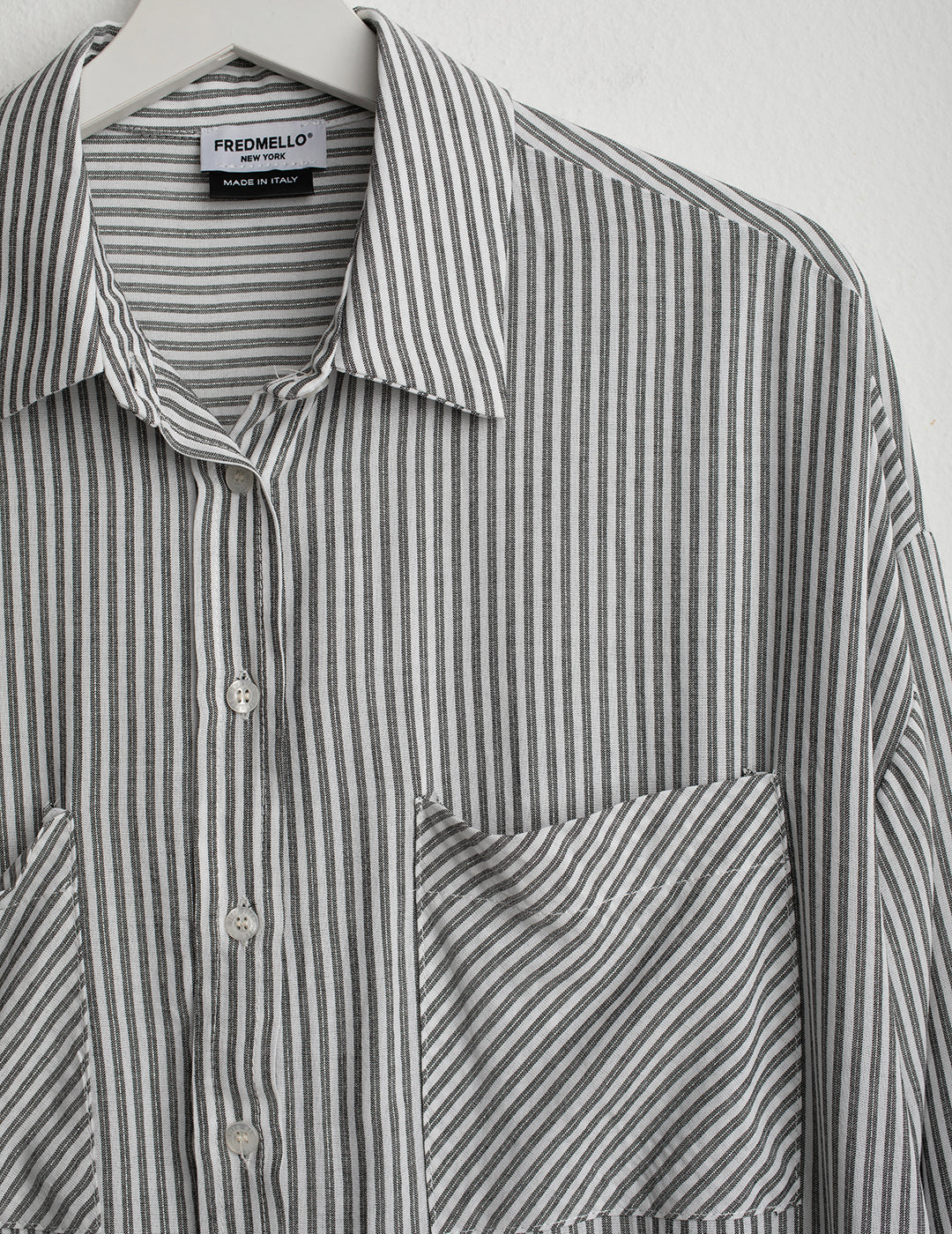 Long-Sleeve Shirt with Lurex Stripe woman black fw26s28ct cc-a0951 Long-Sleeve Shirt with Lurex Stripe