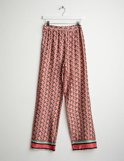 Printed Satin Trousers
