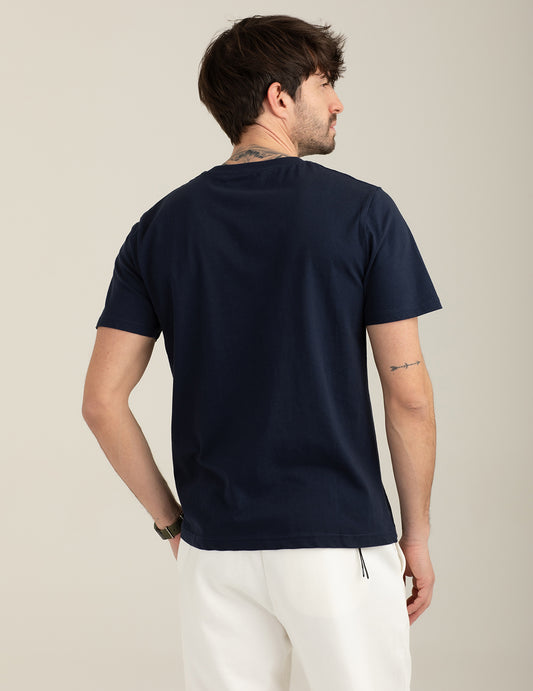 T-shirt girocollo con stampa effetto used - back - 002